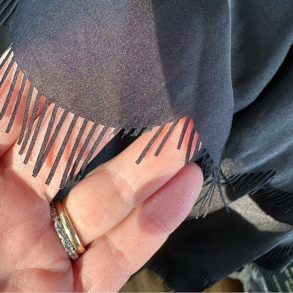 REBECCA TAYLOR Sateen Strapless Eyelash Tier Bustier Cocktail Mini Dress Black 6 - Picture 12 of 15